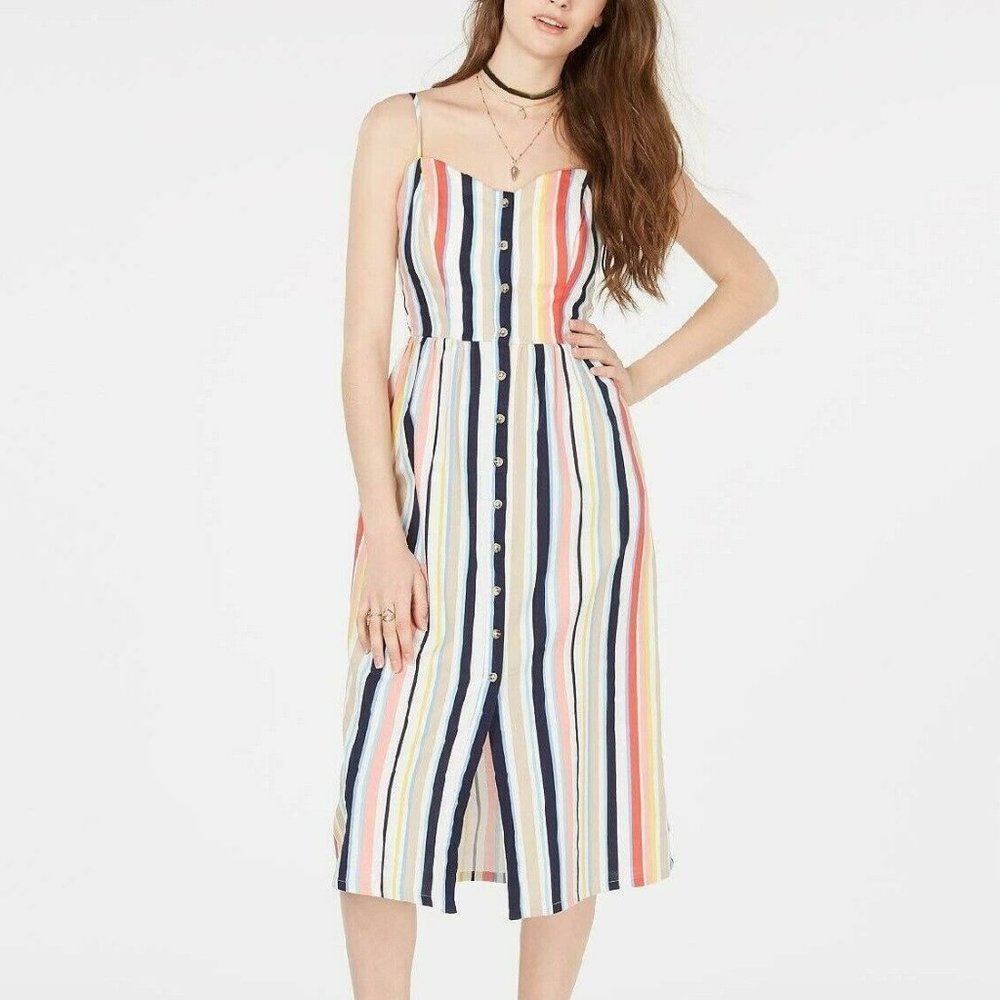 Emerald Sundae XS Blue Red Striped Dress NWT AT71 - Picture 1 of 6